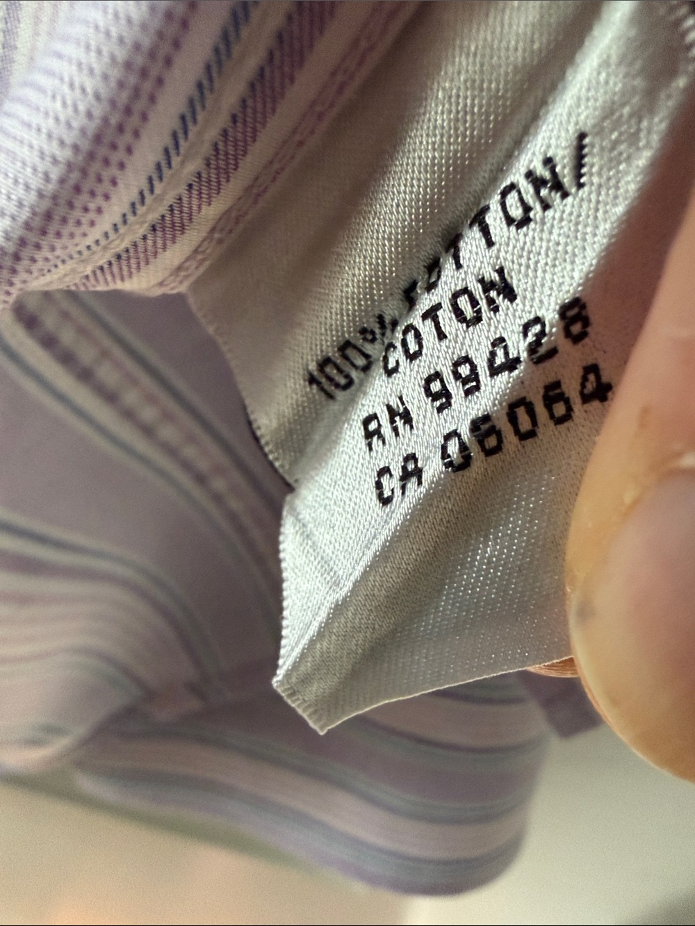 Bugatchi Lavender and White Multi-Stripe Dress Shirt - Picture 4 of 6
